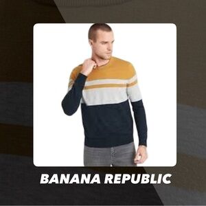 EUC Banana Republic Organic Cotton Stripe Sweater